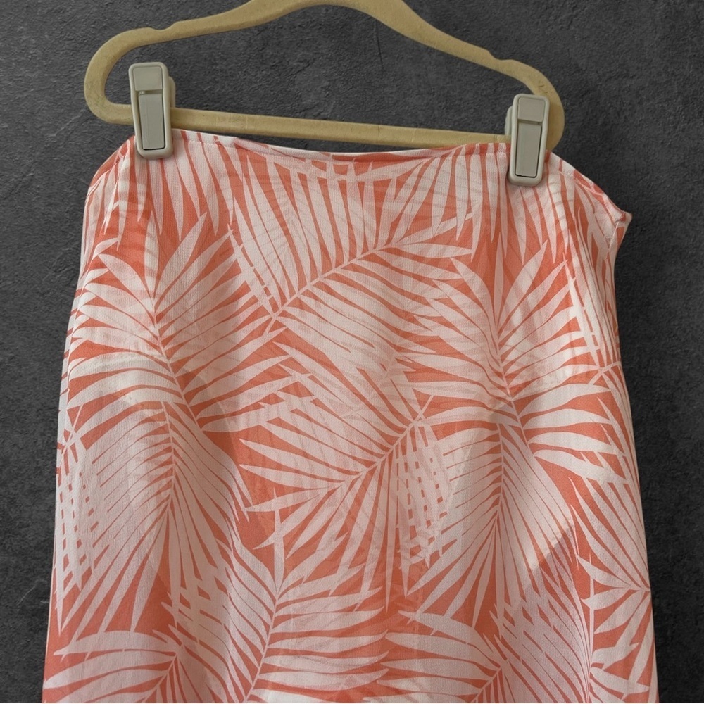 For Love and Lemons Desert Palm Peach Patterned Sheer Midi Skirt Size M - Picture 3 of 12